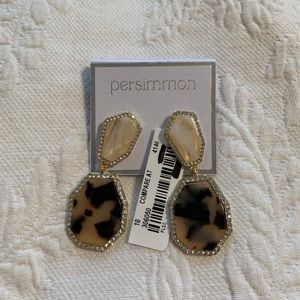 Camel and quartz fashion statement dangles